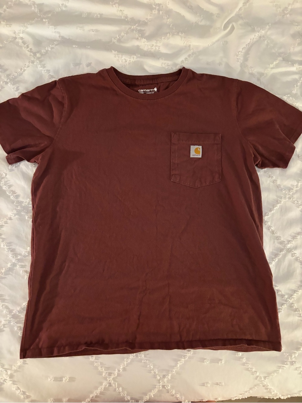 Carhartt Pocket T-Shirt in Maroon